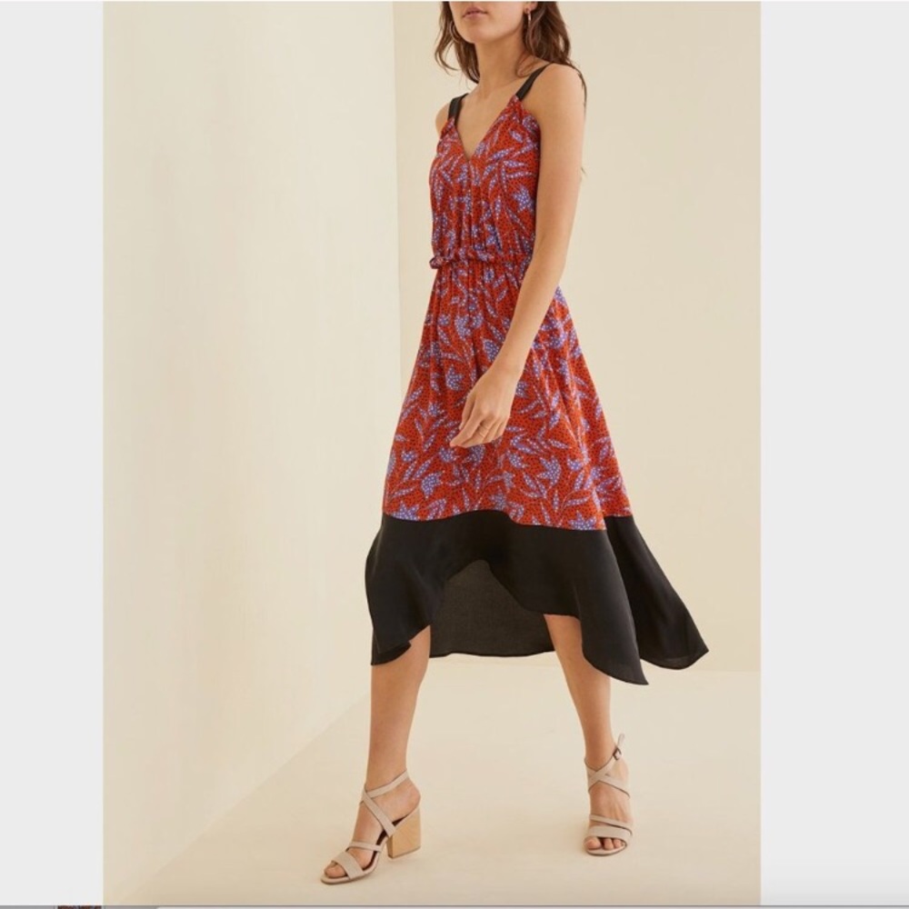 Amour Vert Kirstie escape silk dress
